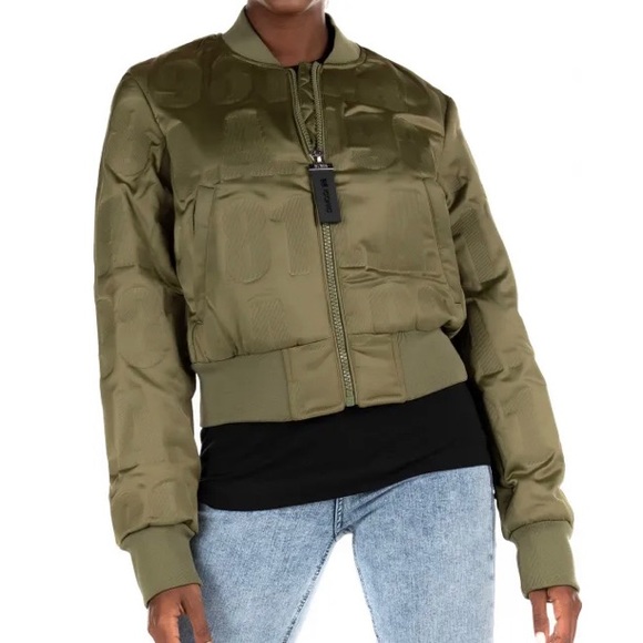 Guess Elly Bomber Jacket -Olive - Picture 5 of 8